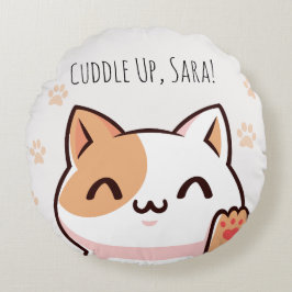 Kawaii Cat Joy Pillow Rundes Kissen