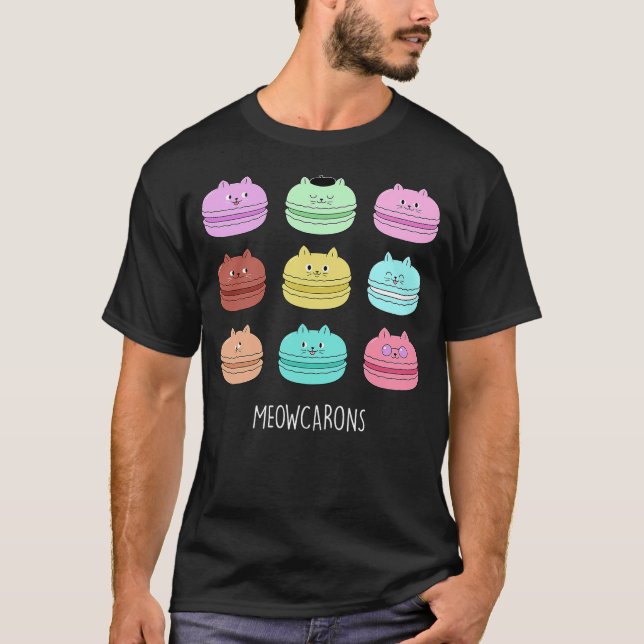 Kawaii Cat Macarons Meowcarons - For Baking Girlfr T-Shirt (Vorderseite)