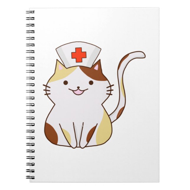 Kawaii Cat Nurse Notizblock (Vorderseite)
