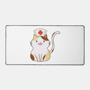 Kawaii Cat Nurse Schreibtischunterlage