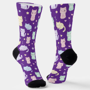 Kawaii Cat Pattern Socks Socken