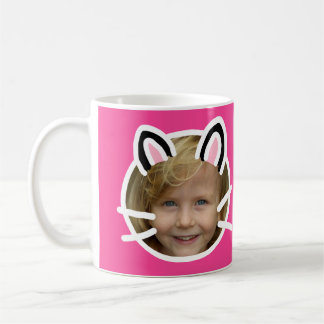 Kawaii Cat Purikura Style Foto Kaffeetasse