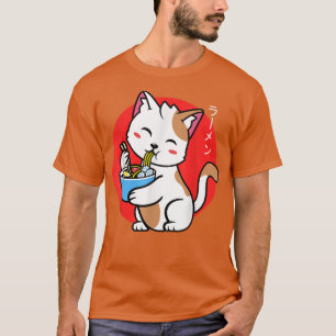 Kawaii Cat Ramen Anime Neko Geschenk Jungen Mädche T-Shirt