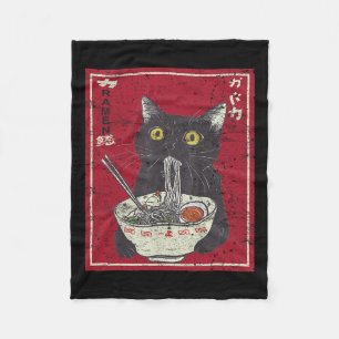 Kawaii Cat Ramen Japanese Food Funny Anime Girls T Fleecedecke