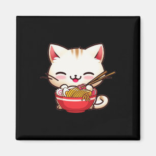 Kawaii Cat Ramen Liebe Japanisch Food Funny Anime  Magnet