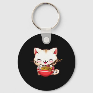 Kawaii Cat Ramen Liebe Japanisch Food Funny Anime  Schlüsselanhänger