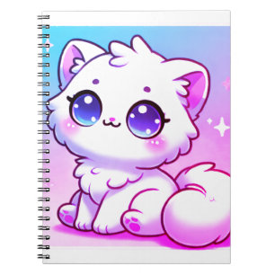 Kawaii Cat Spiral Notebook Notizblock