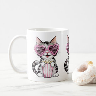 Kawaii Cat Tasse - Adorable Heart Glasses Kitty Co