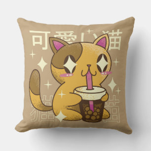 Kawaii Cat Throw Kissen