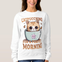 Kawaii Catpuccino für einen perfekten Morgen Sweatshirt