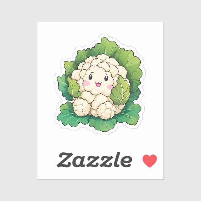 Kawaii Cauliflower Aufkleber (Blatt)