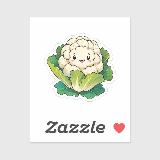 Kawaii Cauliflower Aufkleber (Blatt)