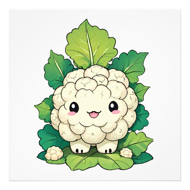 Kawaii Cauliflower Fotodruck (Vorne)