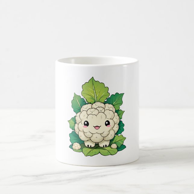 Kawaii Cauliflower Kaffeetasse (Mittel)
