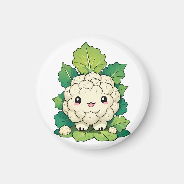 Kawaii Cauliflower Magnet (Vorne)