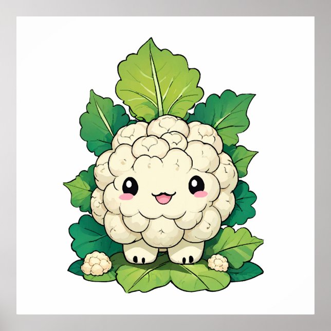 Kawaii Cauliflower Poster (Vorne)