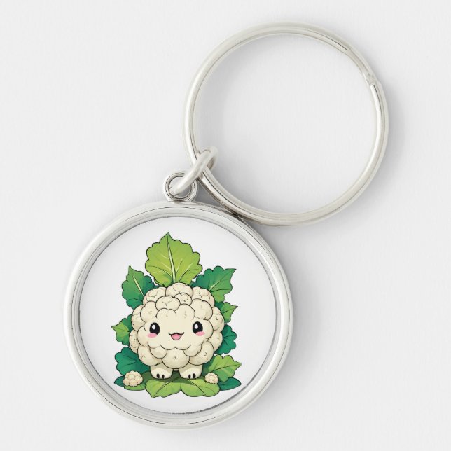 Kawaii Cauliflower Schlüsselanhänger (Vorne)