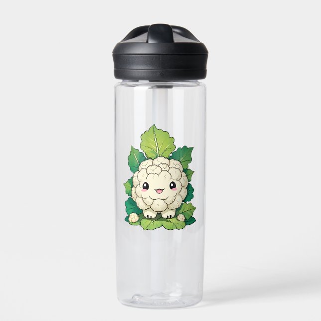 Kawaii Cauliflower Trinkflasche (Vorderseite)
