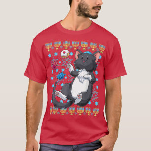 Kawaii Chanukka Katze Chanukkah jüdische Katzenbes T-Shirt