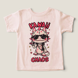 Kawaii Chaos Coole Axolotl Sonnenbrille Lederjacke