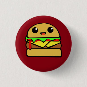 Kawaii Cheese Burger Button