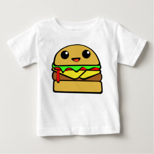 Kawaii Cheeseburger-Charakter Baby T-shirt