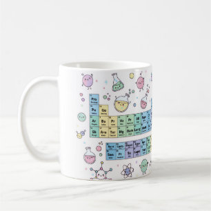 Kawaii Chemie Periodensystem Tasse Süße Wissensc