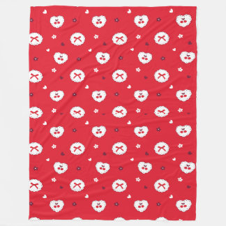 Kawaii Cherries and Bows Pattern Fleecedecke
