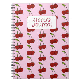 Kawaii Cherries Journal for Girls Notizblock