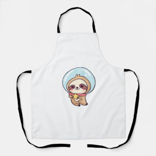 Kawaii Chibi Faultier Astronaut – Süßes Weltraumfa Schürze
