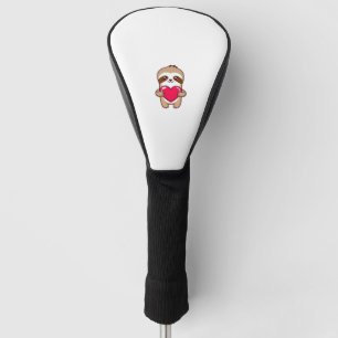 Kawaii Chibi Faultier umarmt Herz � Süß Niedlich S Golf Headcover