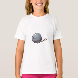 Kawaii Chibi Haustierstein an der Leine für Kinder T-Shirt