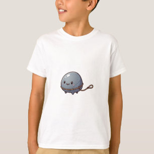 Kawaii Chibi Haustierstein an der Leine für Kinder T-Shirt
