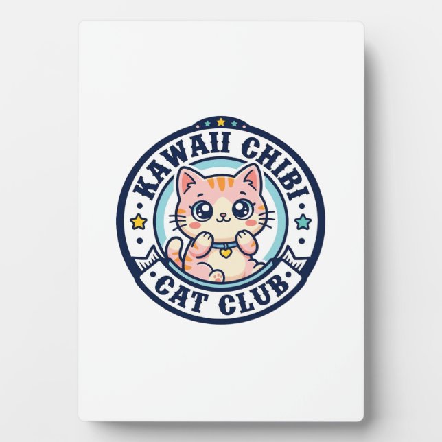 Kawaii Chibi Katze Katzenmutter Geschenkidee - Kaw Fotoplatte (Vorderseite)
