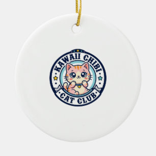 Kawaii Chibi Katze Katzenmutter Geschenkidee - Kaw Keramik Ornament