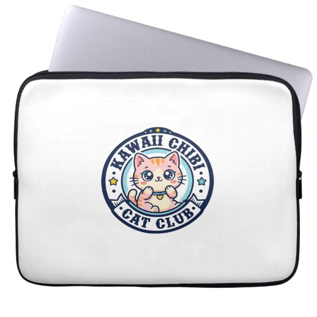Kawaii Chibi Katze Katzenmutter Geschenkidee - Kaw Laptopschutzhülle (Vorderseite)