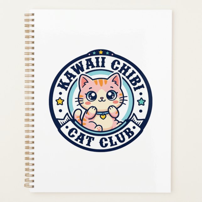 Kawaii Chibi Katze Katzenmutter Geschenkidee - Kaw Planer (Vorderseite)