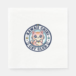 Kawaii Chibi Katze Katzenmutter Geschenkidee - Kaw Serviette