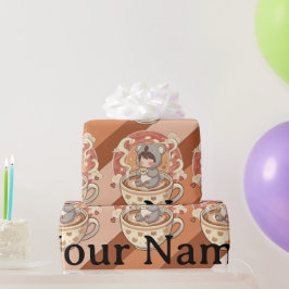 Kawaii Chibi Koala Adventure Gift Wrapping Paper Geschenkpapier