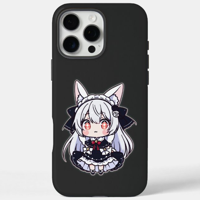 Kawaii Chibi Neko Gothic Lolita  Case-Mate iPhone Hülle (Rückseite)