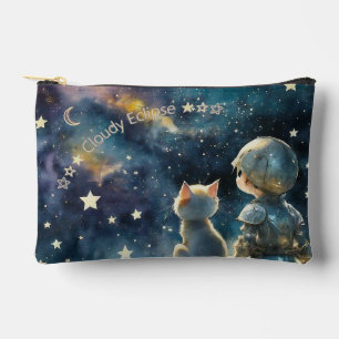 Kawaii Chibi Ritter und Kitten Sternenhimmel Tasch Zubehörtasche