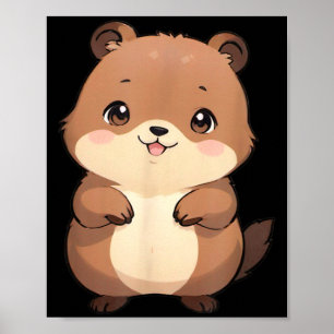 Kawaii Chibi Waldmurmeltier - Panfurware Llc  Poster