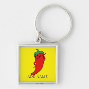 Kawaii Chili Pepper Diva Custom Schlüsselanhänger