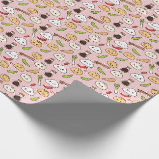 Kawaii Chinese Food theme Wrapping Paper Geschenkpapier