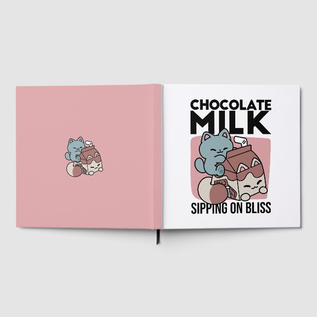 Kawaii Chocolate Milk Cat – Cozy Drink & Cuteness  Gästebuch (Voll)