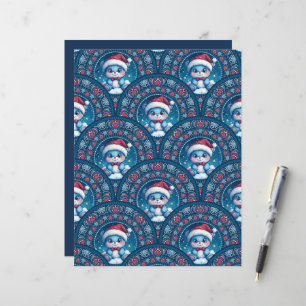 Kawaii Christmas Bear Mandala Deko Scale Scrapbook