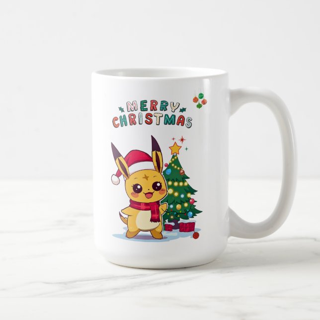 Kawaii Christmas Character |Holiday Art for Anime  Kaffeetasse (Rechts)