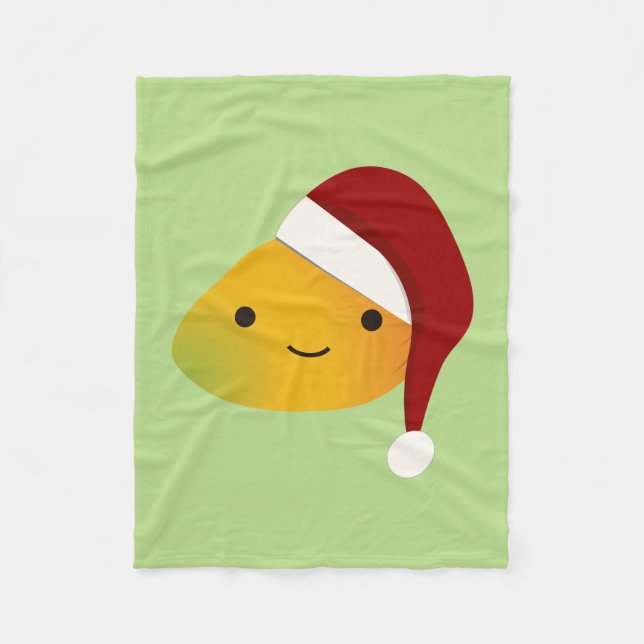 Kawaii Christmas Mango Fleecedecke (Vorderseite)