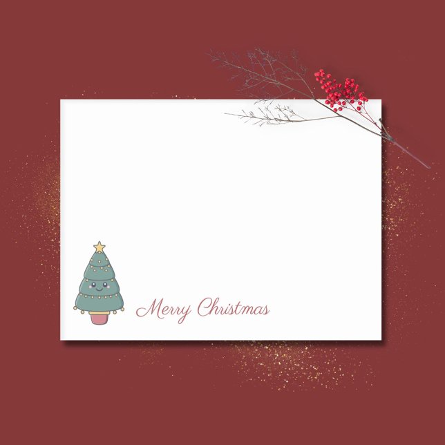 Kawaii Christmas Tree Post-it Klebezettel (Kawaii Christmas Tree Post-it Notes)
