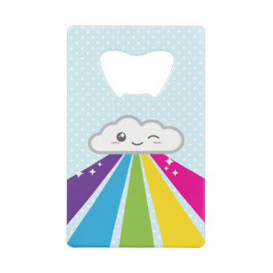 Kawaii Cloud and Rainbow Credit Card Bottle Opener Kreditkartenflaschenöffner
